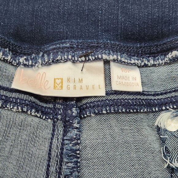 Belle by Kim Gravel Guacho Pull On Crop Jeans Womens 16P Blue Petite Denim OO04X - Picture 4 of 8